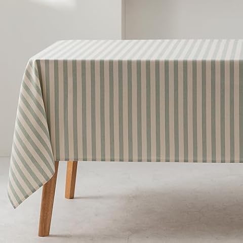 GAMUSI Sea Water Stripes Tablecloth 140 x 100 cm Cover