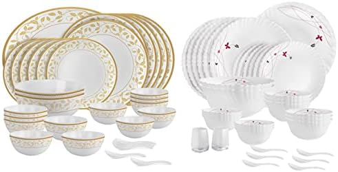 cello Pack of 33 Opalware Solitaire Series Ruby 33 pcs Dinner Set Price in India - Buy cello Pack of 33 Opalware Solitaire Series Ruby 33 pcs Dinner Set online at