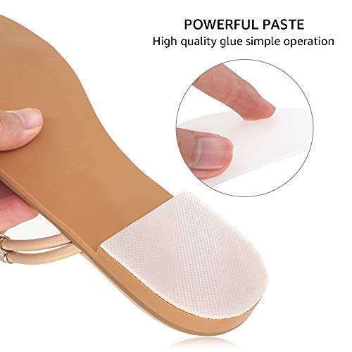 Image of 8Pcs Silicone Anti-Slip Shoe Pads: Discreet Quiet Sole Grips | Muffle Loud Heels: Self-adhesive, cut-to-fit quiet grips for dry indoor use. Budget-friendly fix for office & weddings