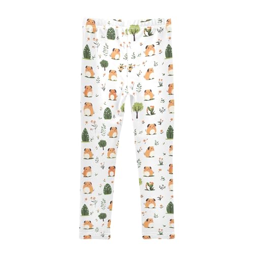 senya Girls Printed Leggings Yoga Pants Guinea Pig Pattern for Kids in 4t to 10 Years, 4T2