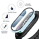 Msm-case [2 Stücke Schwarz blau mit Fullbody Fitnesstracker Glas Cover Case Schutzhülle Set Vintage für Xiaomi Mi Band 6/5/4/3, 9H Härte PC Case, Bumper, Schlanke Vollschutzhülle für Smart Mi band 6