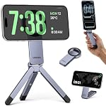 UGREEN Support de téléphone magnétique compatible avec MagSafe, Trépied portable de téléphone de poche pour le fliming, pliable selfie Stick avec filetage à vis 1/4 Compatible avec iPhone 17 Pro Max Air 16 15 14 13 12