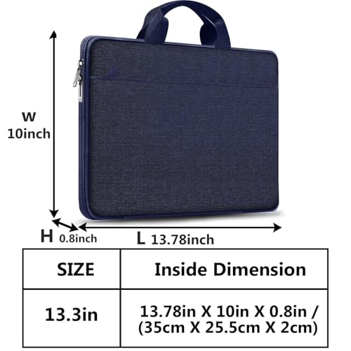 Image of Hseok Laptop Sleeve 13-14 Inch Case Briefcase Compatible with MacBook Neo Pro 14 M5 /M4 /M3 /M2 /M1, All Models 13.3 Mac Air /Pro, XPS 13 14, Most Popular 13 inch-14 inch Notebooks,D01B02