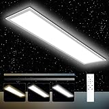 【Flimmerfrei & Augenschutz & Hoher Farbwiedergabeindex】Diese Deckenleuchte büro besteht aus hochwertigen LED-Chips, Kann sehr weiches Licht liefern, blendfrei und flimmerfrei, Kann deine Augen besser schützen. Die Deckenleuchte hat einen hohen CRI von 80+, was es uns ermöglicht, die wahren und originalen Farben von Objekten zu sehen.