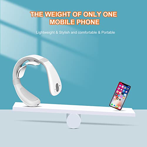 Electric Neck Massager With Heat For Pain Relief, Intelligent Neck Massager With 6 Modes, Deep Tissue Trigger Point Ems Neck Massager For Home, Outdoor, Office. Relax Gift For Her/Him/Friend/Dad/Mom #TOP5