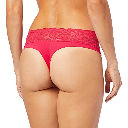 Lingerie Calcinha Fio Dental com Detalhe em Renda, Bonjour Lingerie, Feminino, Malibu, M