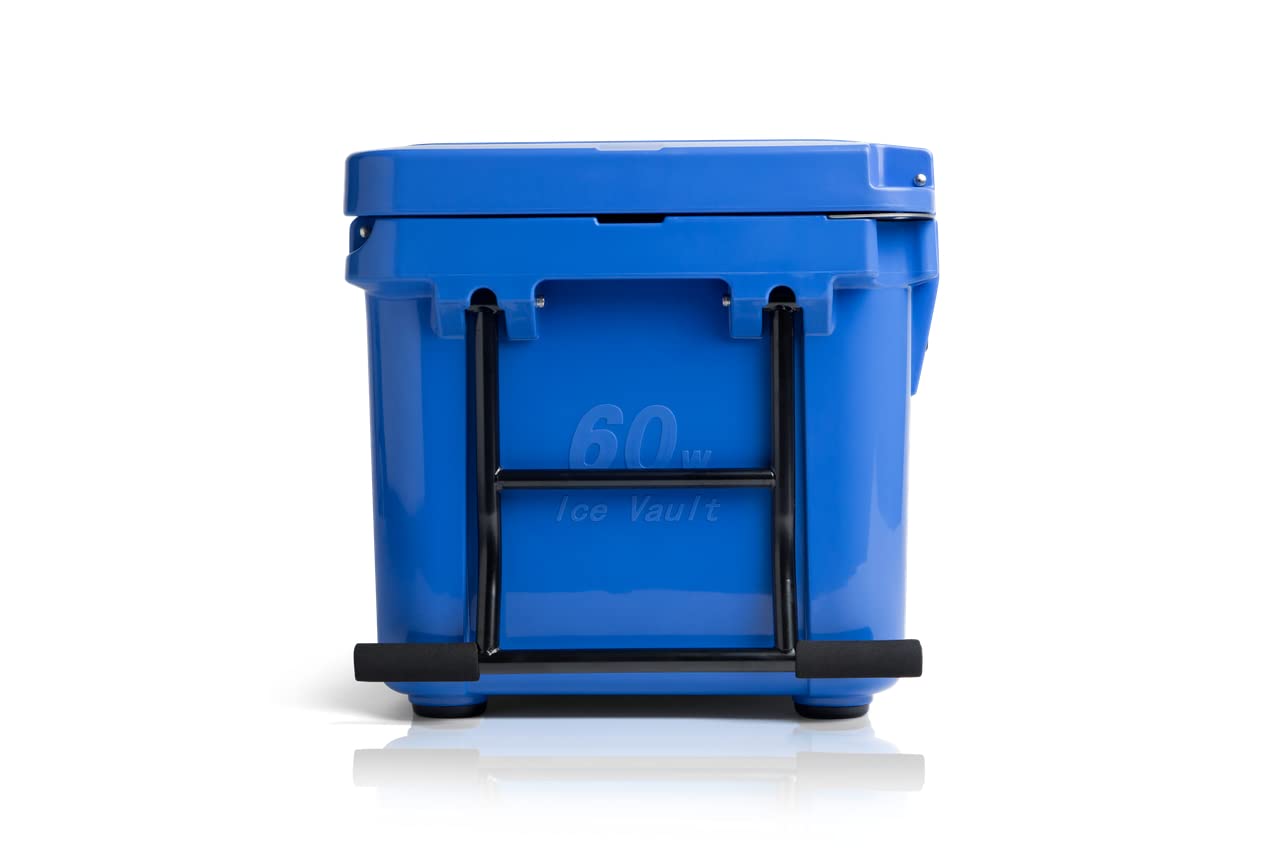 Blue Coolers Ice Vault – 60 Quart, Roto-Molded Ice Cooler with Wheels | Large Ice Chest Holds Ice up to 10 Days | Trademark Blue
