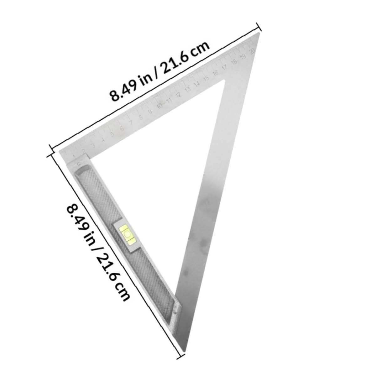 2pcs 90-Degree Framing Square with Level Woodworking Angle Clamp Metal Measuring Rulers for Carpentry and Layout Tasks