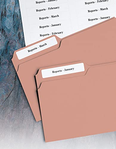 Avery Ecofriendly File Folder Labels, Permanent Adhesive, 2/3" X 3-7/16", 750 Labels, White (48266) #TOP4