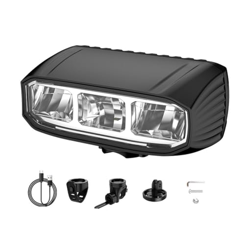 Lumières de vélo universel et projecteur avant de sécurité pour VTT noir