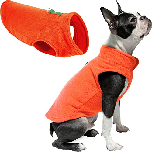 Image of Gooby Fleece Vest Dog Sweater, Pumpkin, X-Large