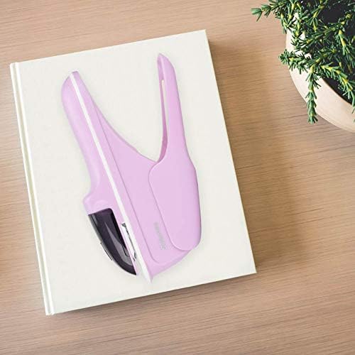 Miniatura 9 de Grapadora de escritorio, capacidad de 8 páginas, grapadora portátil que ahorra mano de obra, grapadora sin grapas, herramienta de grapa, mini
