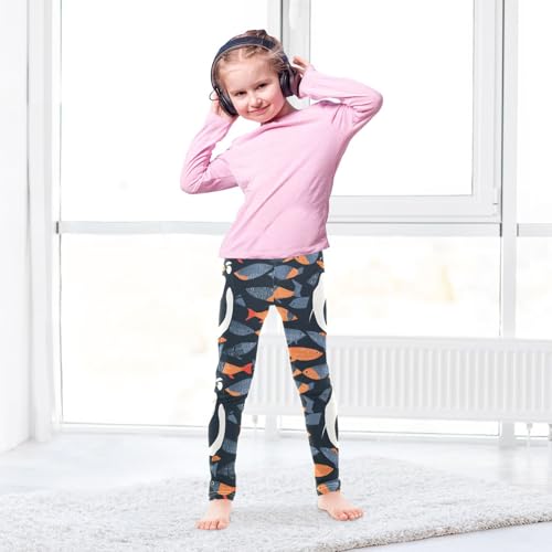 Penguin Animal Fish Girls Casual Leggings for Kids Printed Long Pant Bottoms Stretch and Soft4