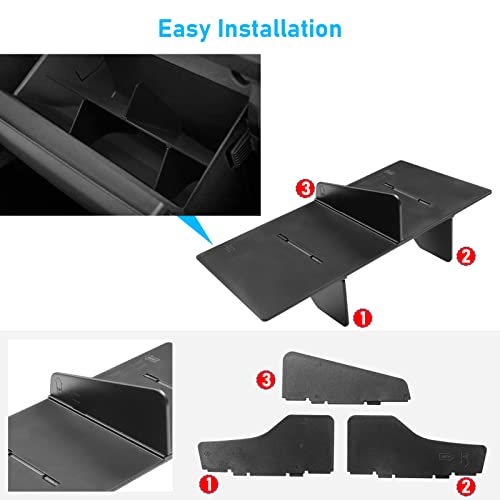 Jaronx Compatible With Ford Maverick Glove Box Organizer 2022 2023, Insert Glove Box Divider For 2022 Ford Maverick, Center Console Organizer Storage Tray Compartment For Ford Maverick Accessories #TOP4