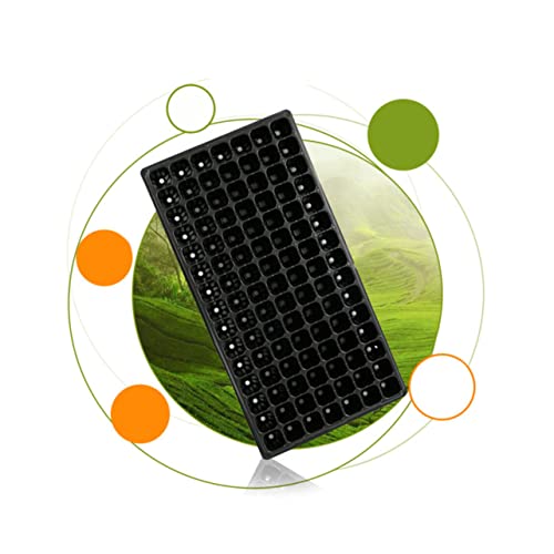 BESPORTBLE 10pezzi Vaschette Semina con Celle Forate in Plastica Leggera Nero per Giardino Domestico e Coltivazione Professionale Semenzaio Traspirante per Piantine con Alta Germinazione