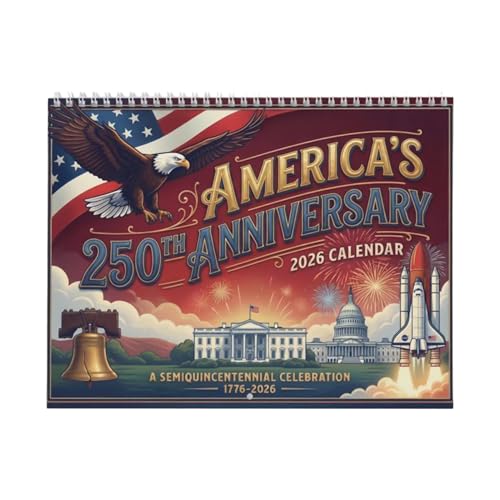 Calendario de Pared 2026 organizador histórico patriótico coleccionista