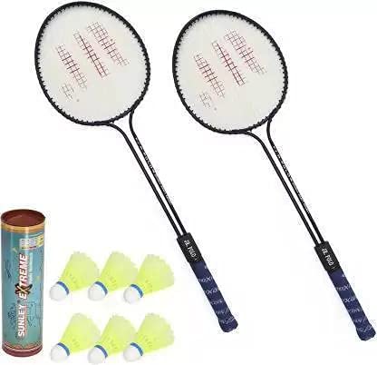 Labh Traders 2 Double Shaft Racquet With 6 Pc Nylon Shuttle Badminton Kit Badminton Kit, Multicolour (B0915YLTWC) Amazon Price History, Amazon Price Tracker