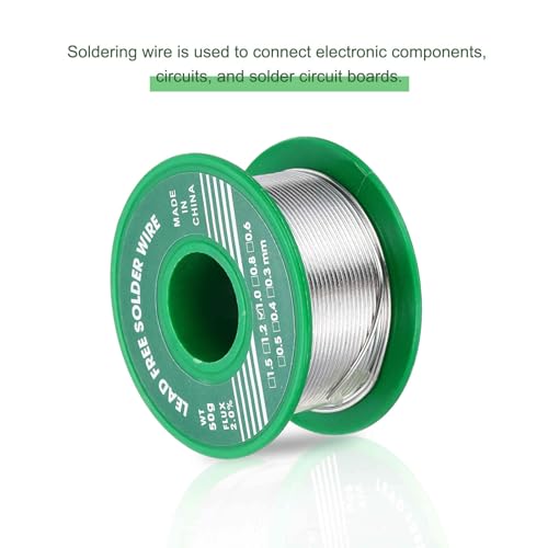 Image of MECCANIXITY Rosin Core Solder, 50g Tin Solder Wire Flux Core Solder 1mm for Electrical Soldering, Sn99.3 Cu0.7