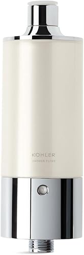 Kohler 30646-CP Sistema de filtración de agua de ducha acuífero, reduce el cloro y el olor, incluye reemplazo de filtro, cromo pulido