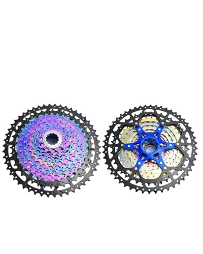 SHUGWA Velocidad Variable Cassette Ligero para Bicicleta De Montaña, 11 Velocidades, Volante De Inercia Volante de inercia de Casete(11-Speed 50T Split Colorful)