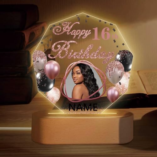 Dicodes DSRXYD-TYK-MGJJBX Personalized Black And Gold Happy Birthday Night Light Gift cover