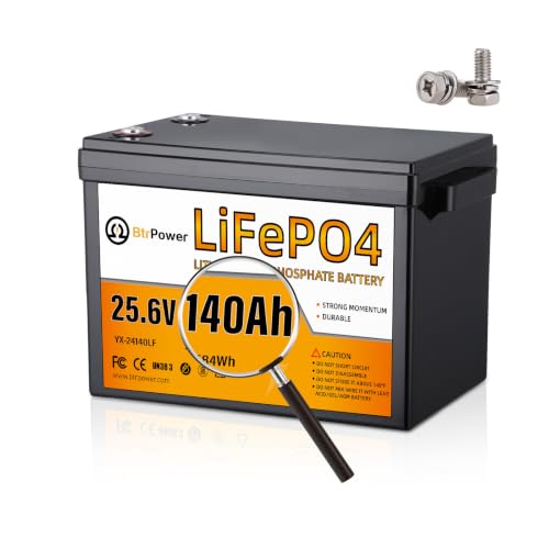 Image of 24V 140Ah Lithium Battery,3584Wh Deep Cycle LiFePO4 Battery | Built-in 100A BMS fit for Home Storage,Trolling Motor,RV,Off-Grid System,Solar Power System,Marine