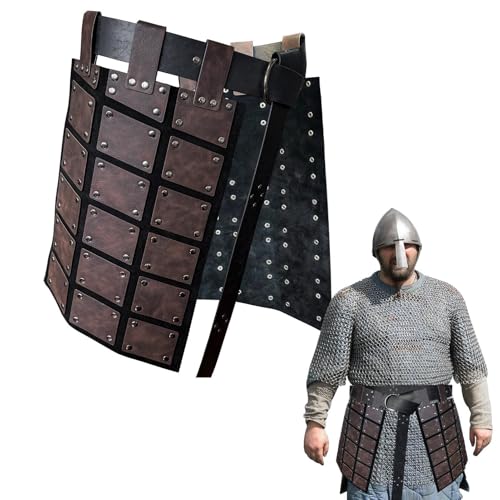 Falda de batalla medieval para evitar roces con protección en ambos lados