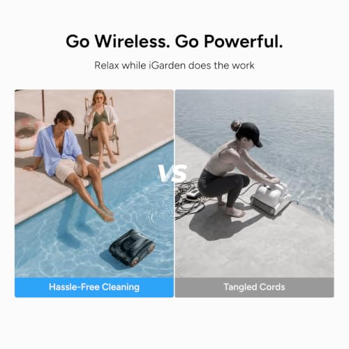Image of iGarden K Series Robotic Pool Cleaner, 3.6H Runtime, Above /Inground Pool