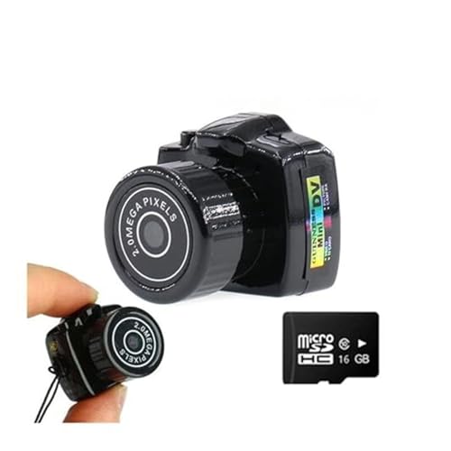 Caméra d'action stabilisation d'image caméscope de poche et webcam HD Y2000 carte TF 8Go