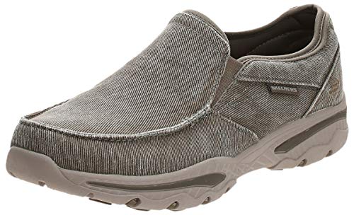 Skechers mens Creston- Moseco Moccasin, Taupe, 10.5 Wide US