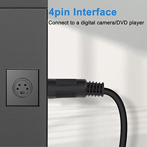 XMSJSIY S-Video Cable,Mini-Din 4 Pin SVideo(SVHS) Male to Male Gold Plated Connector Extension Adapter Cable for TV/HDTV/DVD/VCR/Camcorder (1M) - Image 3