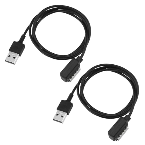 Cables USB magnéticos de 1 metro para Suunto D5 color negro pack doble