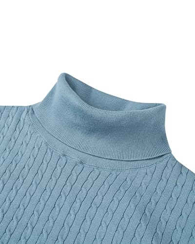 Alimens & Gentle Mens Turtleneck Slim Fit Sweater Long Sleeve Cable Knitted Twisted Pullover Soft Casual Winter Tops for Men4