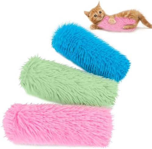 Cat Toys Cat Pillows,3 Pack Interactive Cat Kicker Catnip Toys，Soft Durable Cat Teething Chew Toy, Promote Exercise for Indoor Cats