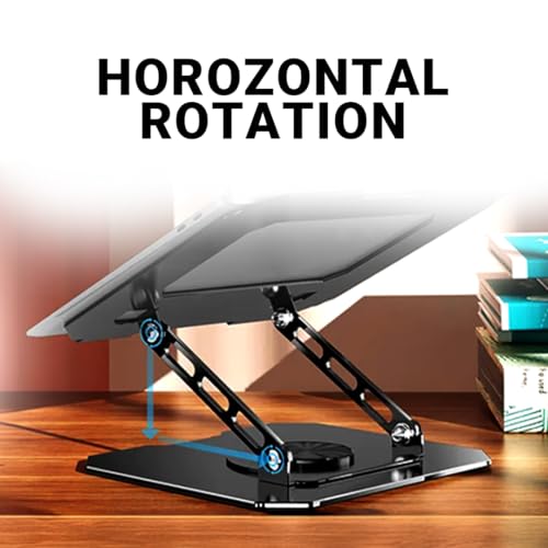Image of Ant Riser 30, Aluminium Tilt Adjustable Laptop Stand for Desk, Metal Foldable Laptop Riser, Portable Laptop Holder Mount, Ventilated Cooling Computer Notebook Stand for 10-17 inch Devices Carbon Black