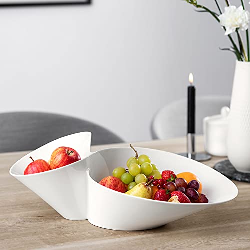 Villeroy & Boch Porcelain New Wave Chip And Dip, 19.25 Inches, White #TOP4