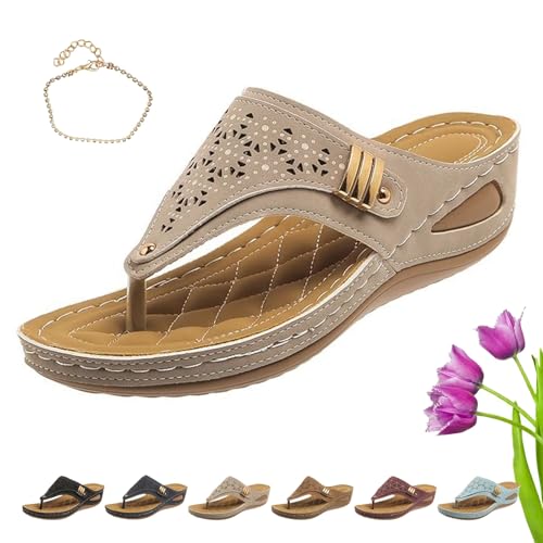 Lublanca Sandals for Women,Avylays Orthopedic Bohemian Slippers,Non-Slip Slip-On Orthopedic Breathable Mesh Sandals