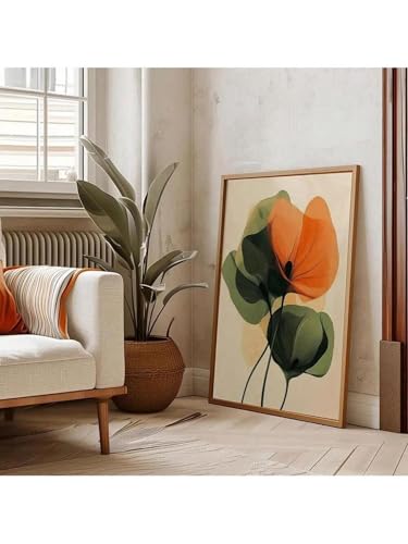 Toile abstraite florale 50x70 pour rénover une déco datée - 4