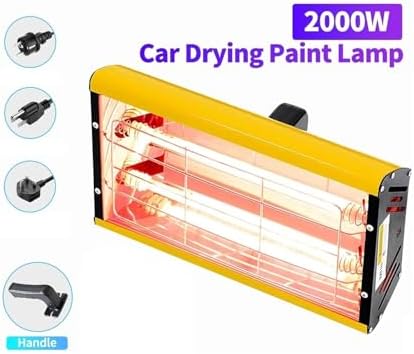 Portable Paint Curing Lamp 1000W Handheld Shortwave Heating Light Repair Tool for Efficient Drying and Curing