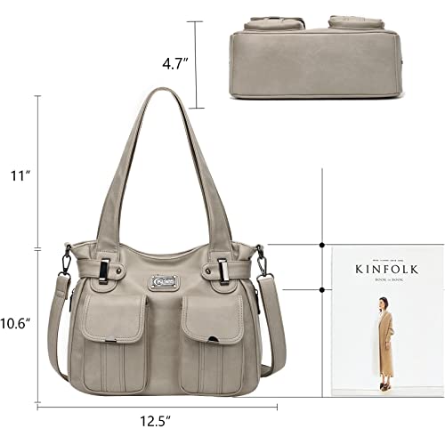 KL928 Purses for Women，Soft PU Leather Handbags ，Large Capacity Shoulder Bags ，Multi-Pockets Fashion Crossbody Purse2