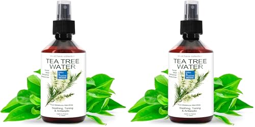 100% Puro Hidrolato de Árbol de Té Agua Floral Piel con Imperfecciones. Spray Limpiador Facial Piel Grasa, Mixta, Acné, Puntos Negros. Reduce Poros Abiertos. Tónico Hombre, Mujer - 100 ml