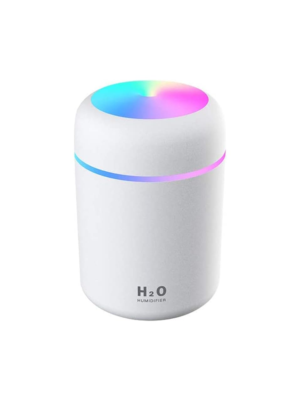 300 ml Mini USB Hava Nemlendirici ve Buhar Makinesi - LED Işıklı Taşınabilir Koku Giderici Masaüstü Difüzör, Ev, Ofis ve Araç İçi Nemlendirici (Karışık Renk: Beyaz, Pembe veya Siyah)