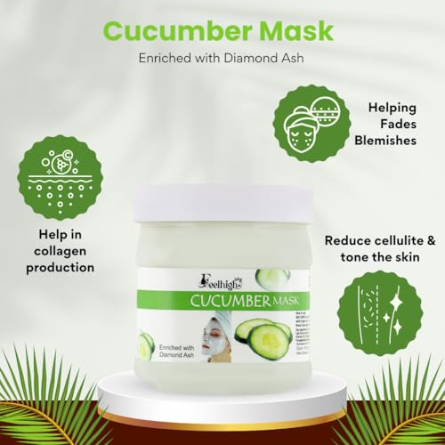 Image of feelhigh Cucumber Facial Kit For All type of Skin Solution For Man and Woman -Scrub,Cream,Mask,Gel (500gm x 4)