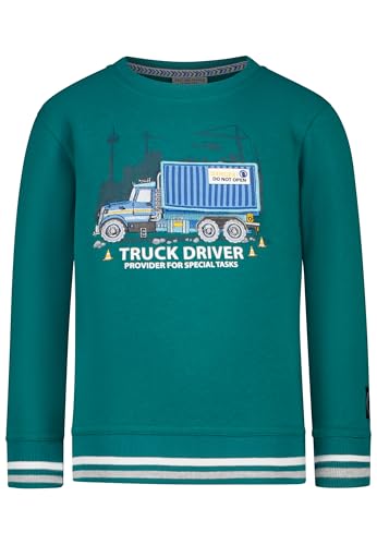 Sweatshirt camion brodé garçon en coton doux pour le quotidien