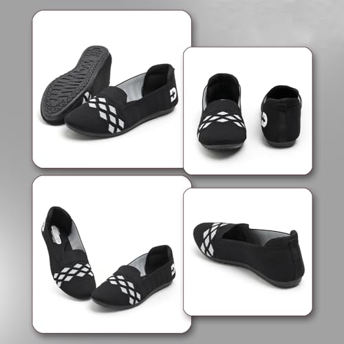 Image of Doctor Health Super Stylish Comfortable Classy Knitted Design Ballerina | Premium Look Flat Jutis | Non Slip Lightweight Shoes Bellies for Women | Dailywear Flat Bellies | Trendy Women Jutis Bellies