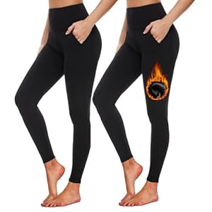 Aoliks Leggings with Pockets for Women – Yoga Pants with Pockets,Soft High Waist Tummy Control Non See Through Workout Pants
