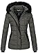 Produktbild MARIKOO warme Damen Winter Jacke Steppjacke Winterjacke gesteppt Parka B391 [B391-Unique-Anthrazit-Gr.XS]