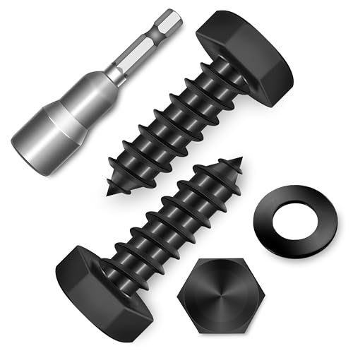 (20-Set) 5/16 x 1 Lag Screws, Stainless Steel Heavy Duty Hex Head Lag Bolts for Wood, Commercial/Industrial Grade 1/4 Bolts, Mounting Screws Bolts Kit, Black Oxided by Marysino