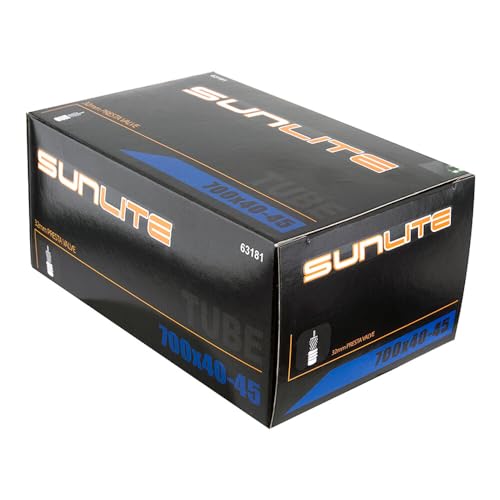 Sunlite Standard Presta Valve Tubes, 700 x 40-45 / 32mm, Black