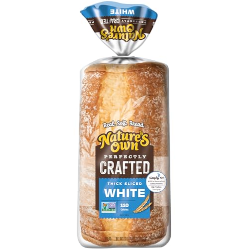 Nature's Own Perfectly Crafted White Bread, Thick Sliced Non-GMO Sandwich Bread, 22 oz Loaf